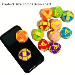 3Pcs Folding Magic Snake Ruler Puzzle Educational Toy Kids Birthday Party Favors