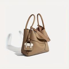 Women's Evening Shoulder Bag with Brown Accents