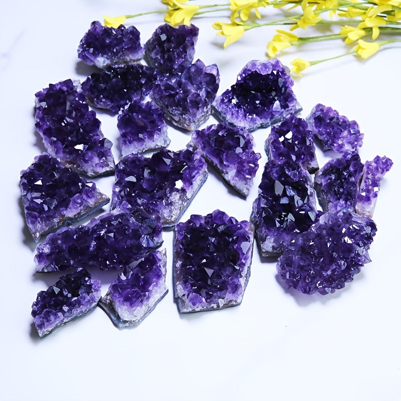 Natural Amethyst Cluster Mineral Specimen Gemstone Ornament DIY Jewelry