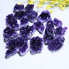 Natural Amethyst Cluster Mineral Specimen Gemstone Ornament DIY Jewelry