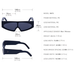 Y2K Oversized Shield Sunglasses UV400