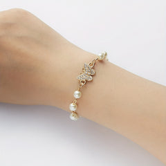Y2K Faux Pearls Beaded Chain Bracelet for Women