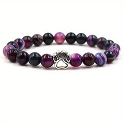 Natural Agate Bracelet Hand woven Rope Tourmaline Lapis Lazuli Turquoise Amber
