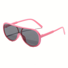 Candy Large Frame Clam Mirror Sunglasses for Kids