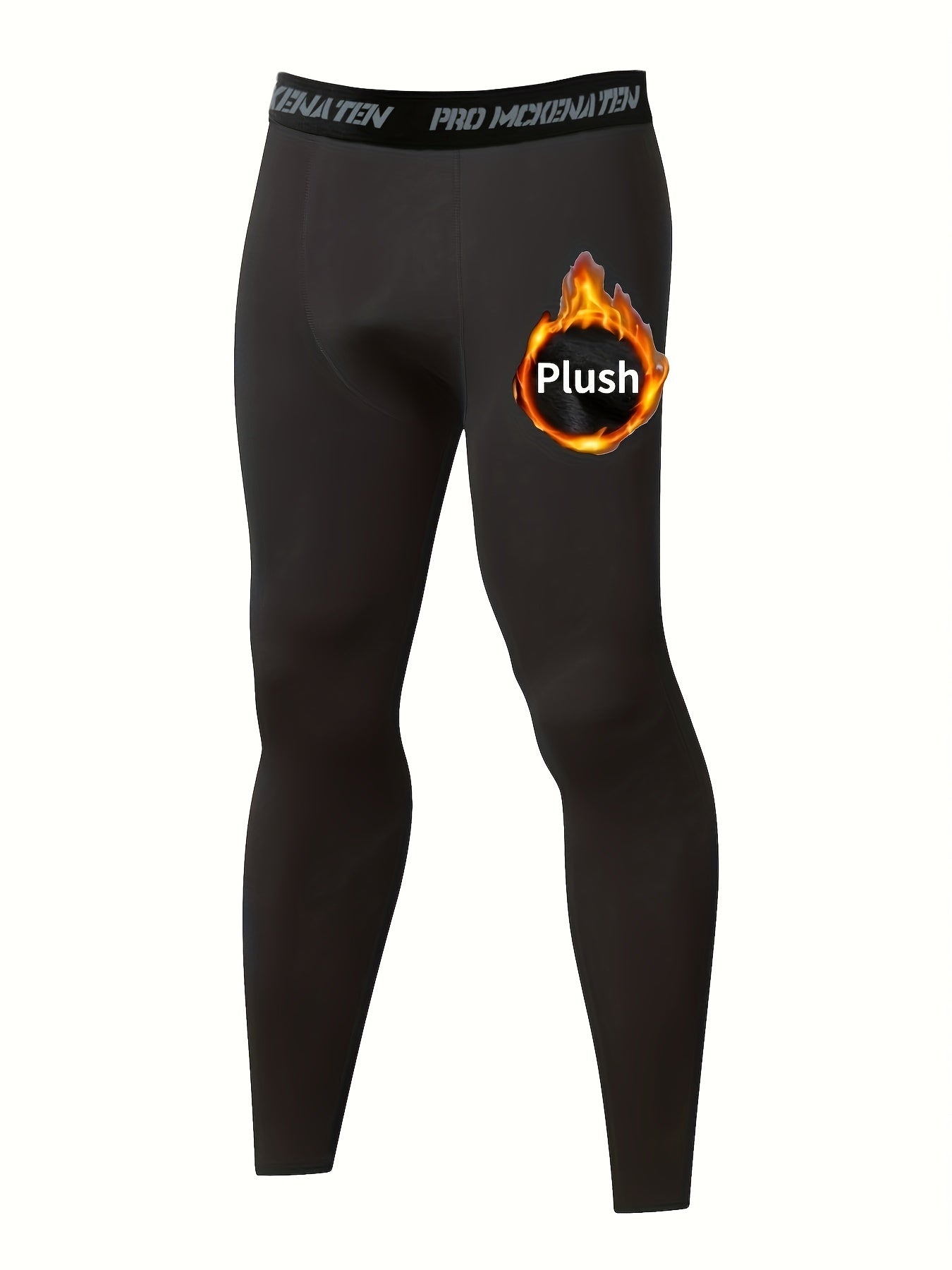 Men's High Stretch Thermal Fleece Leggings for Winter Wear
