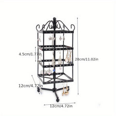 4 Tiers Rotating Earring Spin Table Organizer