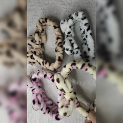 Soft Coral Fleece Bow Hair Band for Women