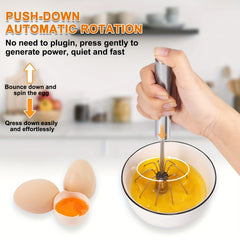 Semi Automatic Stainless Steel Egg Whisk Egg Beater Kitchen Gadgets