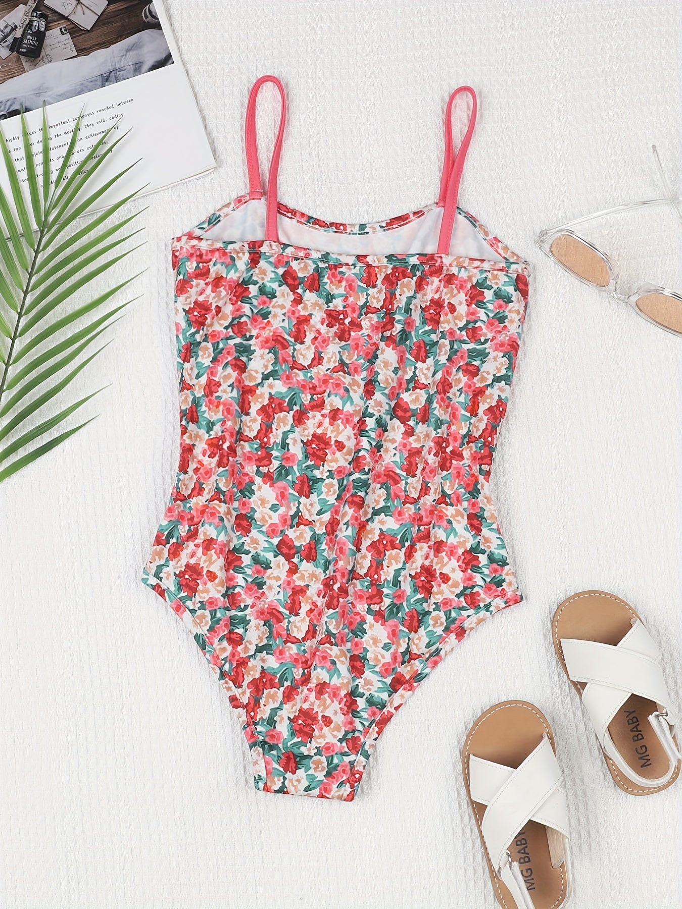Girls Ditsy Floral Cami Jumpsuit Romper Sleeveless Bodysuit