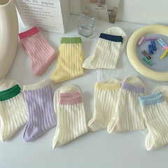 Colorblock Crew Socks Women's Stockings & Hosiery