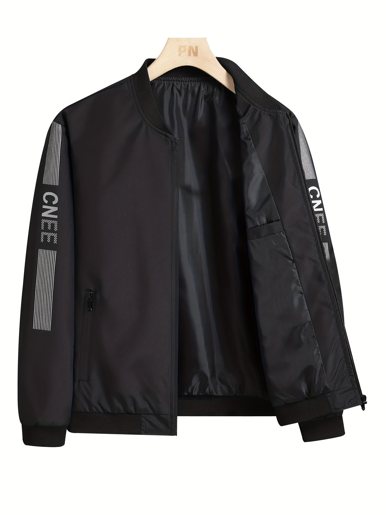 Men's Zip Up Windbreaker Jacket Baseball Collar Coat for Spring Autumn