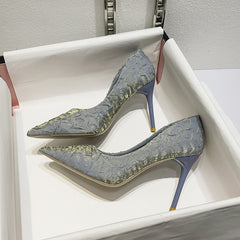 Point Toe Stiletto Heeled Pumps Women Work Shoes High Heels