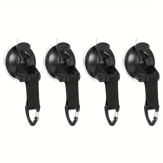 4pcs Heavy Duty Suction Cups With 4 Clips Set Upgraded Car Camping Tie Down