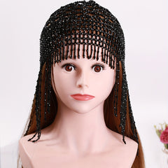 1920s Beaded Cap Headpiece Roaring 20s Beaded Flapper Belly Dance Cap