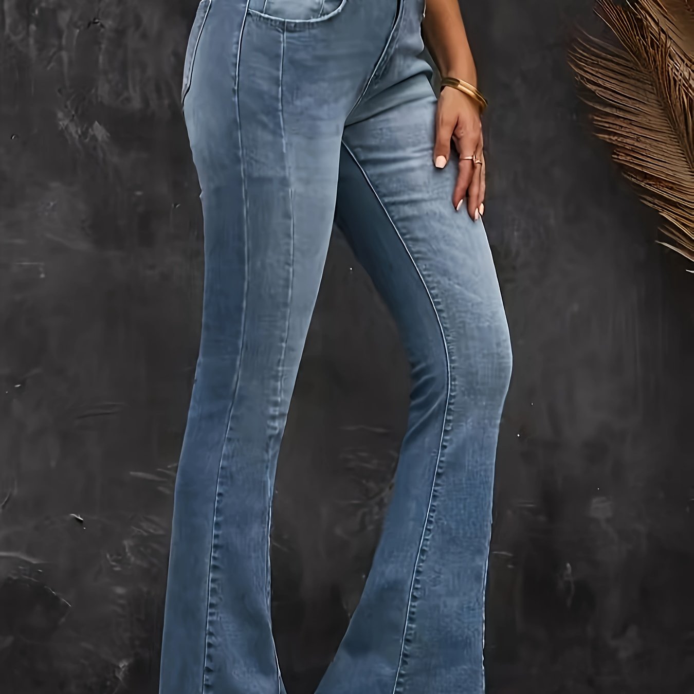  High Rise High Stretch Flared Leg Jeans