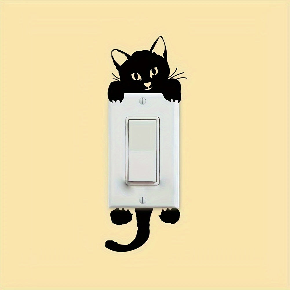 Cat Bedroom Switch Sticker Removable 3D Wall Sticker