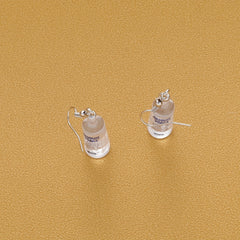 Y2K Vodka Wine Bottle Drop Dangle Earrings Resin Simulation Transparent