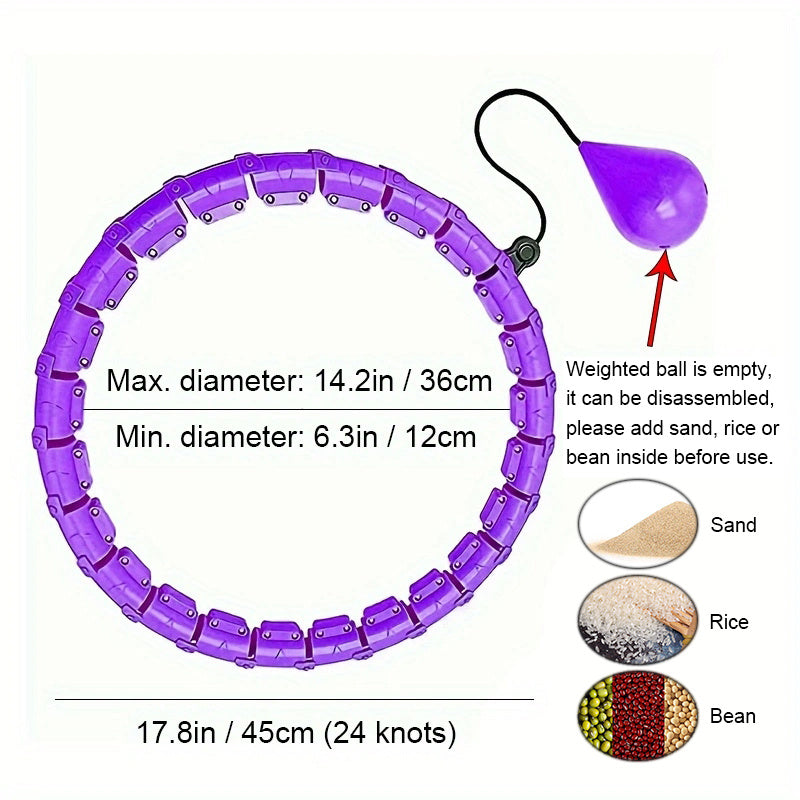 Adjustable Fitness Hoop For Yoga Pilates Home Gym Workouts