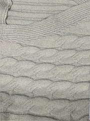 Women's Plus Solid Cable Button Up Cardigan With Pockets