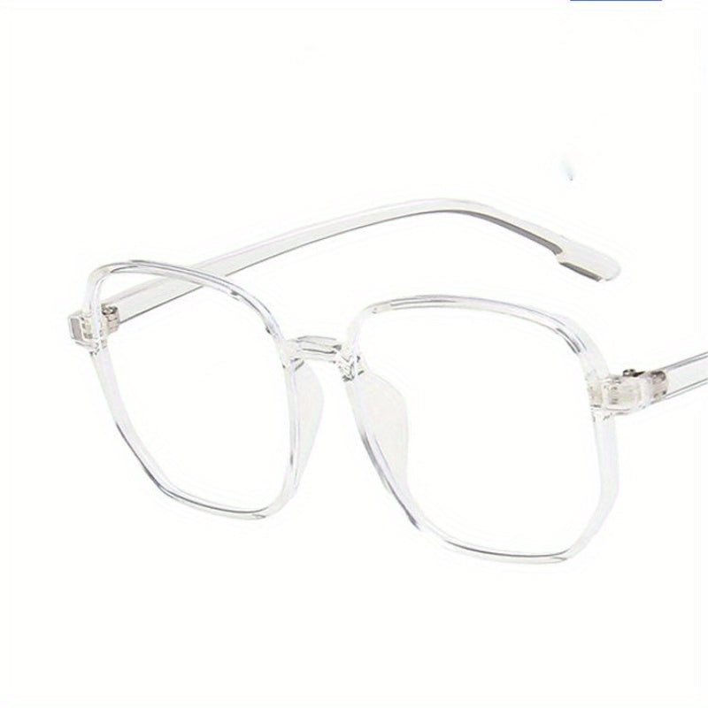Clear Lens Glasses Geometric Frame Eyeglasses Anti Light Eyewear