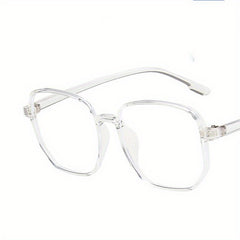Clear Lens Glasses Geometric Frame Eyeglasses Anti Light Eyewear