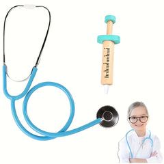 Kids Nurse Pretend Play Set with Syringes & Stethoscopes - Ages 3-6