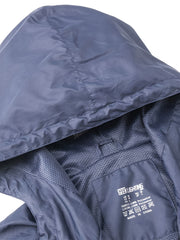 Men's Windbreaker Hooded Jacket Slim Fit Waterproof Trench Coat