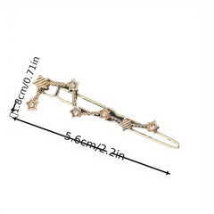 Rhinestone Star Decor Hair Clip for Women and Girls