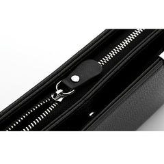Men's Leather Zipper Long Business Wallet Phone Holder