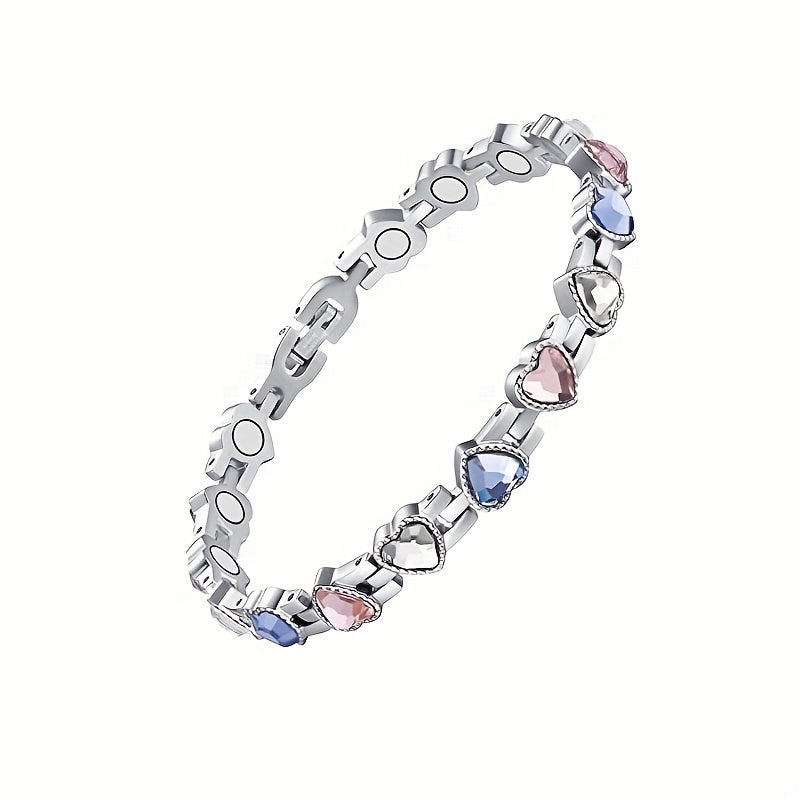 Adjustable Heart Shaped Magnetic Bracelet for Men and Women