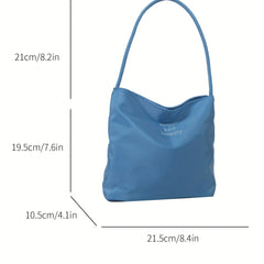 Pink Letter Embroidered Tote Bag Women's Handbag