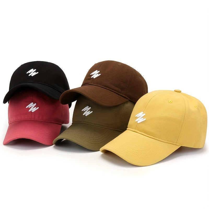 Embroidery Baseball Cap Solid Casual Dad Hat Unisex Adjustable Sun Hats