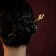 Auspicious Cloud Hairpin Retro Metal Hair Clips Bun Maker Non Slip Decoration