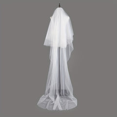 Ivory Bridal Veil Tulle Short