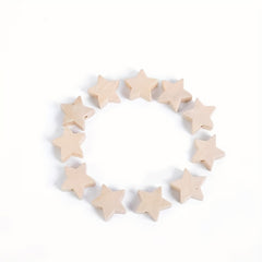 10PCS 19MM Pentagram Wooden Beads DIY Beading Material Children Ornaments