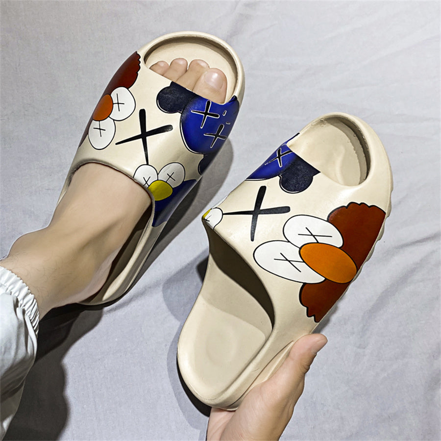 Men's Cartoon Slippers, Cozy Indoor House Shoes