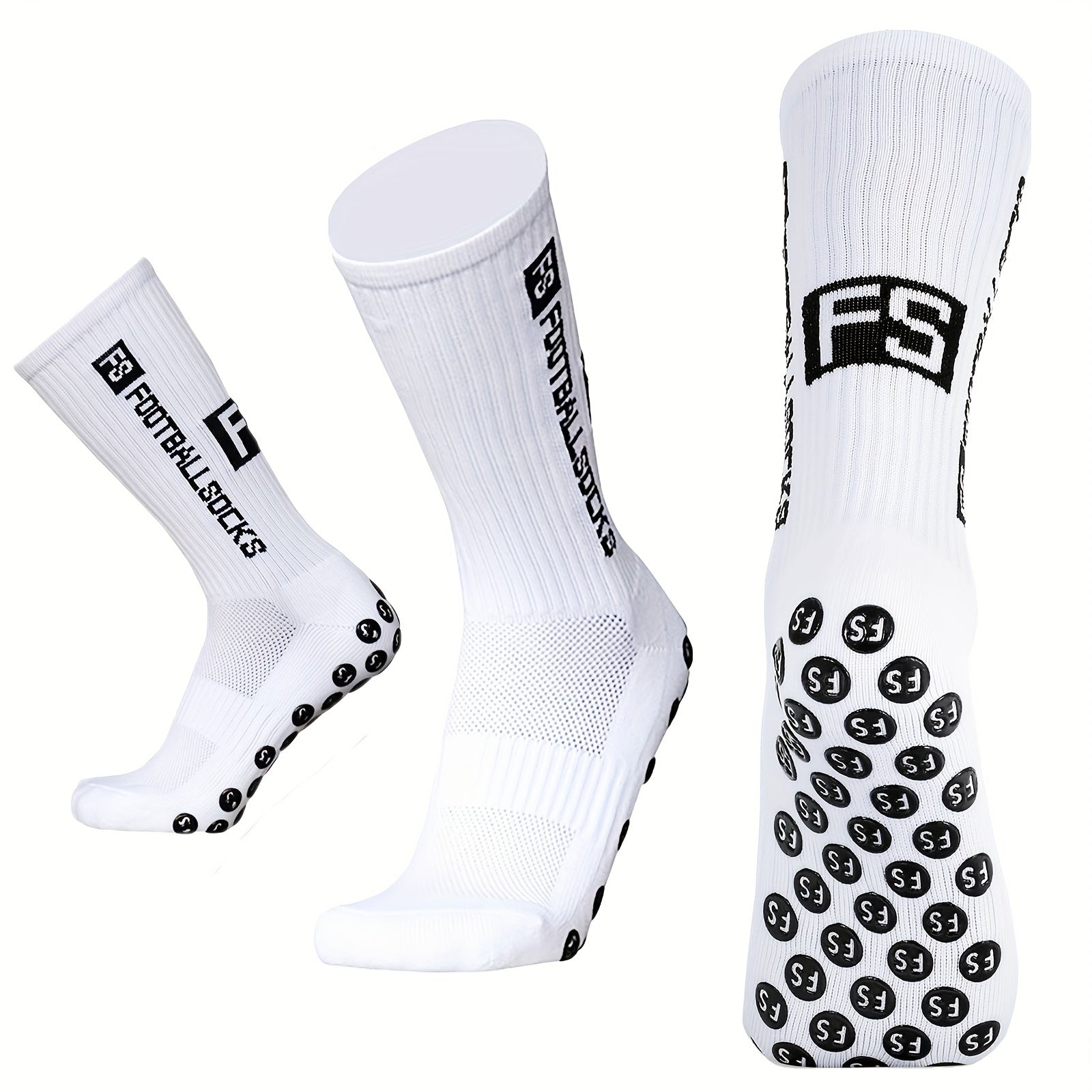 4 Pairs Non Slip Breathable Football Socks for Sports