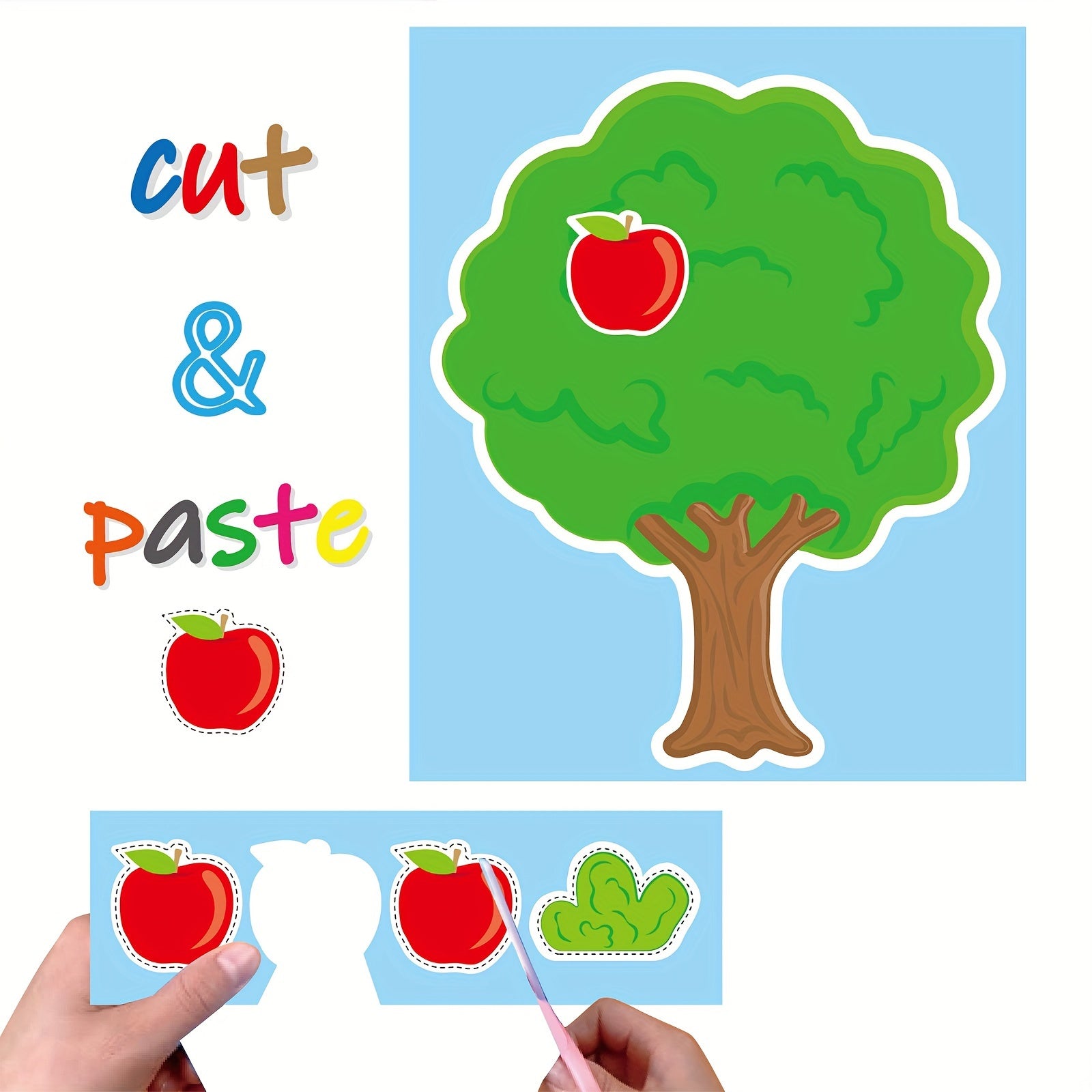Scissor Skills Activity Book for DIY Paper Crafts - Colorful Designs