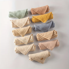 5pcs Square Cotton Baby Face Towels Soft Absorbent Gauze Baby Towel Set
