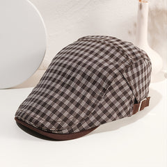 Plaid Hats Men Women Spring Autumn Street Hats