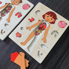 Wooden Human Body Puzzle for Kids Educational Toy