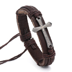 Personality Hand-woven Cowhide Bracelet Vintage Leather Bracelet