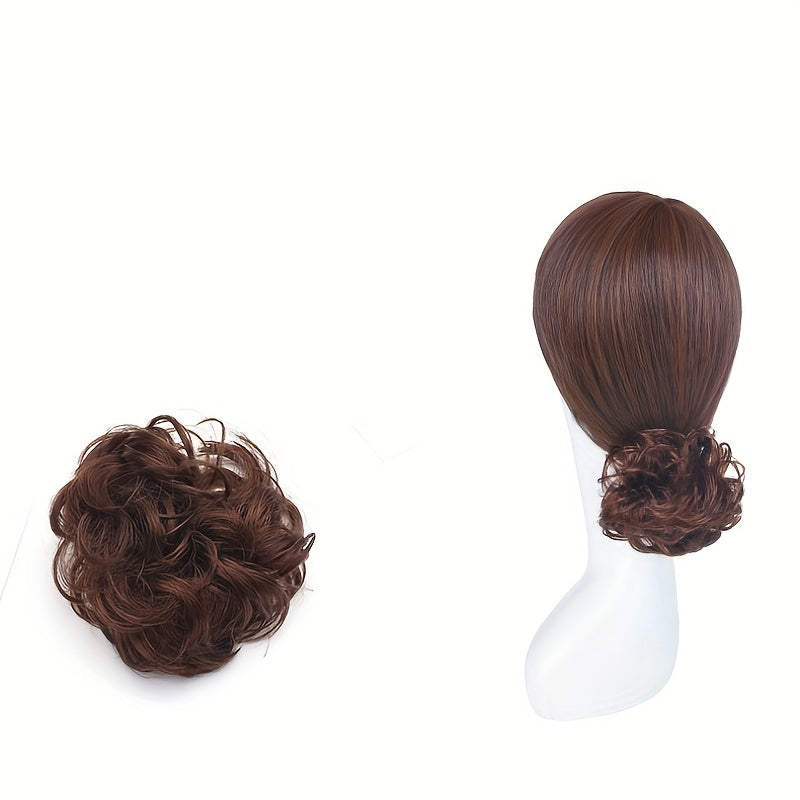 4pcs Messy Hair Bun Scrunchies Curly Chignon Hair Accessories for Women