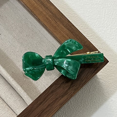 Acetate Bow Duck Billed Clip Barrette Women's Hair Accessory