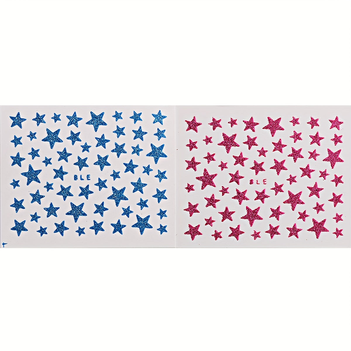 Sparkly Star Nail Art Stickers Self Adhesive Easy to Apply Long Lasting