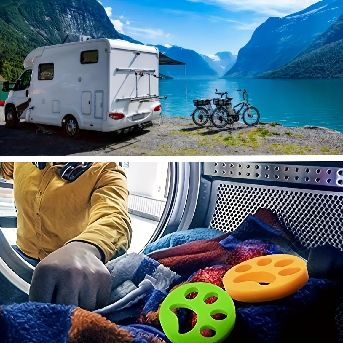 2pcs Pet Hair Remover Brush Washable Double-sided Dust Remover