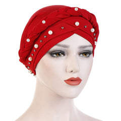Milk Fiber Fabric Plain Single Braid Hat with Head Circumference