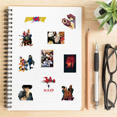 50 Sheets Cowboy Anime Stickers Waterproof DIY Skateboard Computer Car Decals