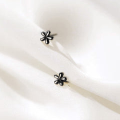 Small Floral Stud Earrings in Golden and Silver