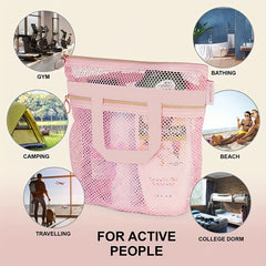 Portable Shower Tote Mesh Travel Toiletry Bag